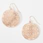 Design Collection Rose Gold Round Swirl Drop Earrings - image 1