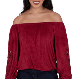 Petite Ruby Rd. English Countryside Floral Cutout Blouse