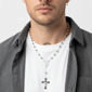 Mens Iron Saints Stainless Steel Rosary with Cross & Crucifix - image 5