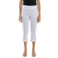 Womens Zac & Rachel Solid Capri Pants w/Metal Detail Tulip Hem - image 1