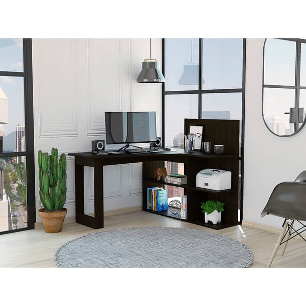 FM FURNITURE Fresno L-Shaped Computer Desk