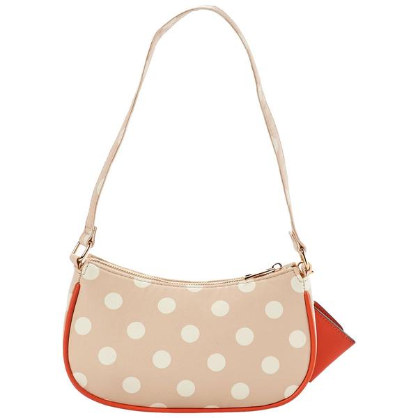 DS Fashion Poka Dot Shoulder Bag - Tan