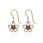 Silver Forest Wirey Flower w/ Jasper Center Earrings - image 1