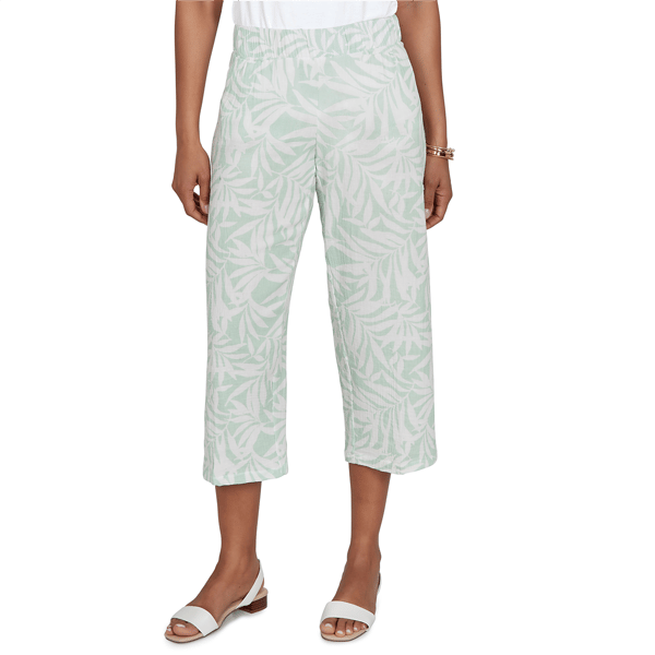 Womens Emaline Verde Grove II Tropical Pull On Wide Leg Pants - image 