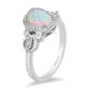 Enchanted by Disney 1/10ctw. Diamond/Opal Silver Cinderella Ring - image 3