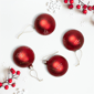 Northlight 4ct. Glittered Pine Needle Christmas Ball Ornaments - image 1