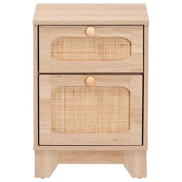 Baxton Studio Elsbeth Light Brown Wood 1-Drawer End Table