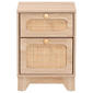 Baxton Studio Elsbeth Light Brown Wood 1-Drawer End Table - image 3