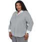 Plus Size Alfred Dunner Vail Diamond Texture Two in One Blouse - image 3