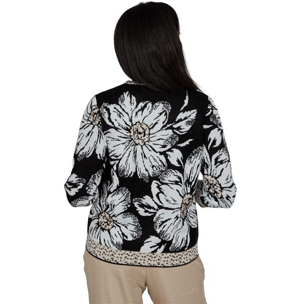 Womens Alfred Dunner Travel Advisory Dramatic Floral Sweater
