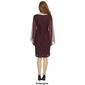 Womens Connected Apparel Chiffon Sleeve Eyelash Sheath Dress - image 2