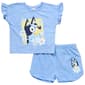 Toddler Girl Bluey 2pc. Solid Daisy Back Art Tee & Shorts Set - image 1