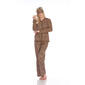 Womens White Mark 3 pc. Brown Cheetah Pajama Set - image 2