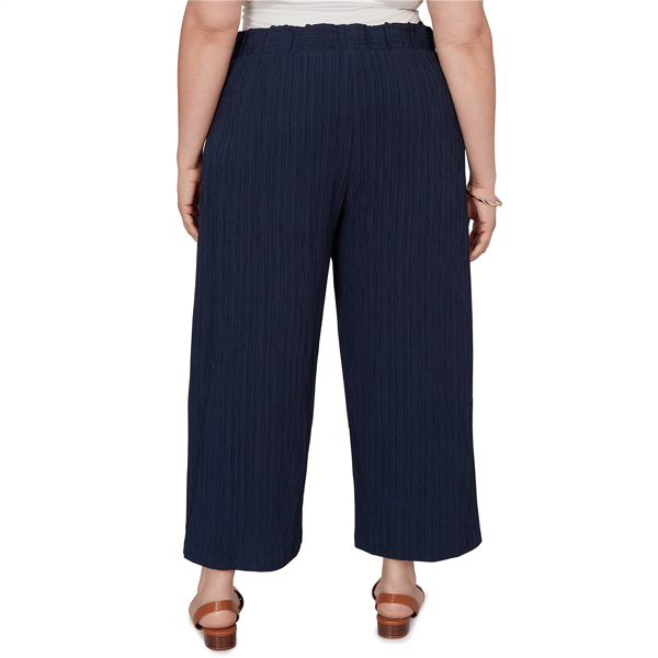 Plus Size Emaline Sapphire Serenade II Textured Pull On Capris