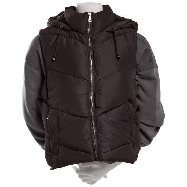 Juniors Snobbish Hedda Vest With Hood - image 