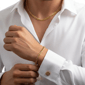Mens Iron Saints 6mm Cuban Link 18kt. Gold Plating Necklace Set - image 3