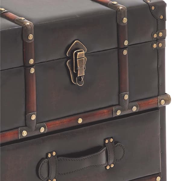 9th & Pike&#174; Dark Wood Steamer Trunk