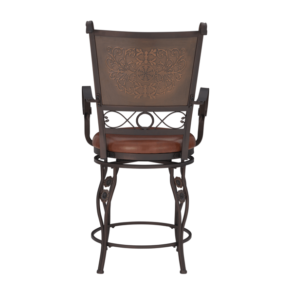 Linon Home Decor Beatrix Big & Tall Armed Counter Stool