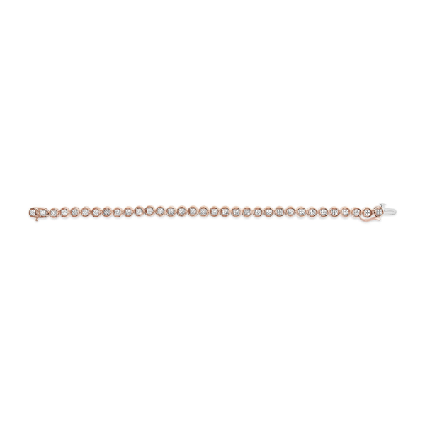 Haus of Brilliance 14kt. Rose Gold Plated Diamond Circle Bracelet