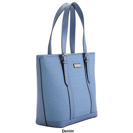 London Fog River Woven Embossed Tote