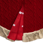 Northlight 48in. Cable Knit Christmas Tree Skirt w/ Faux Fur Trim - image 4