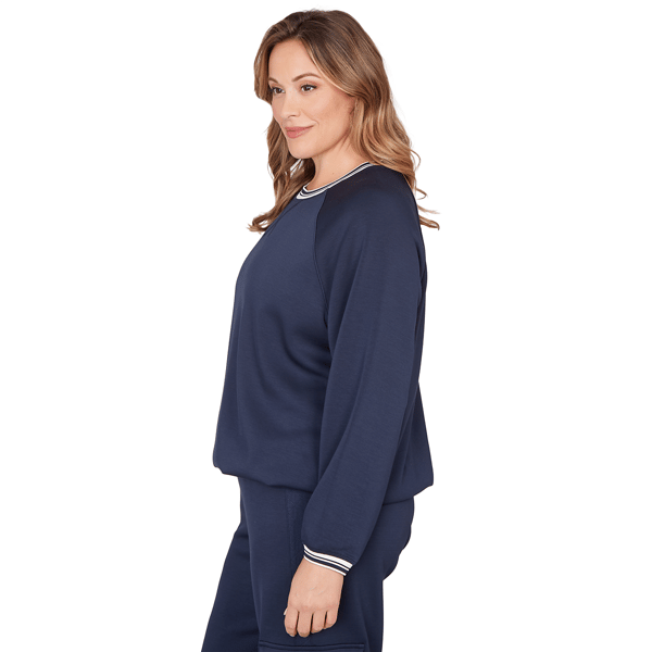 Plus Size Ruby Rd. Jetsetter Bubble Hem Sweatshirt