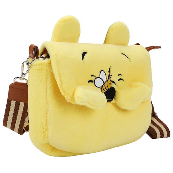 Womens Disney Winnie The Pooh Plush Crossbody Backpack