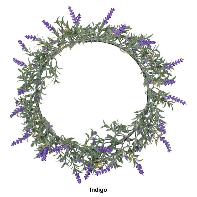 Northlight Seasonal Pre-Lit Lavender Spring Wreath