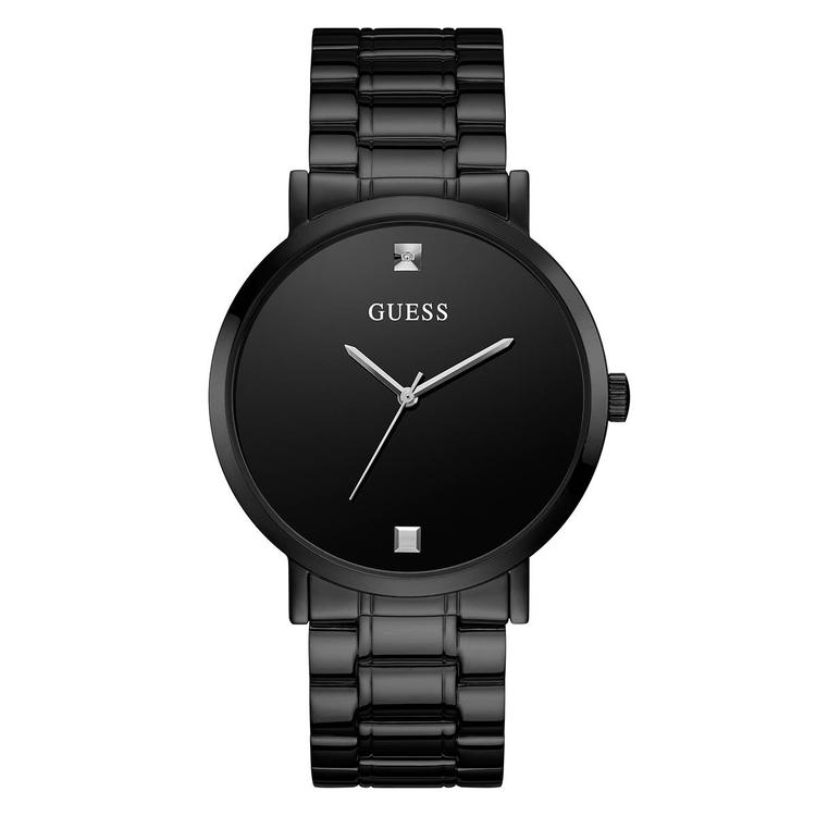 Mens Guess Black Diamond Analog Watch - U1315G3
