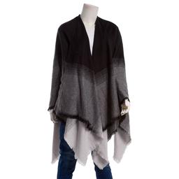 Womens Altare Ombre Ruana - Black/Grey