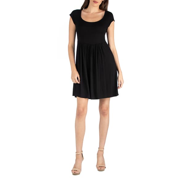 Womens 24/7 Comfort Apparel Scoop Neck Babydoll Dress - image 