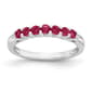 Gemstone Classics(tm) Sterling Silver & Round Ruby Ring - image 1