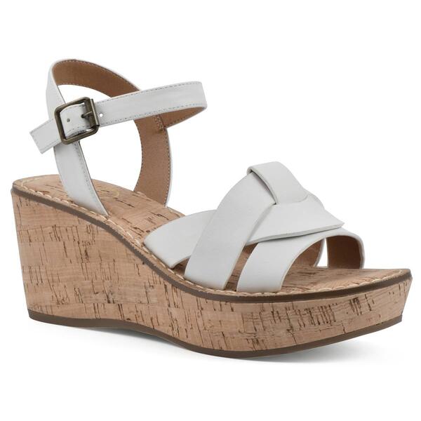 Womens White Mountain Simple Wedge Sandals - image 