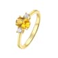 November Birthstone Simulated Citrine & Cubic Zirconia Ring - image 1