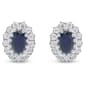 Nova Star® 6x4mm Oval Lab-Grown Sapphire Stud Earrings - image 2