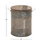 9th & Pike® Grey Tin And Wood Farmhouse Stool - image 4