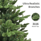 Puleo International 6.5ft. Pre-Lit Noble Fir Christmas Tree - image 5
