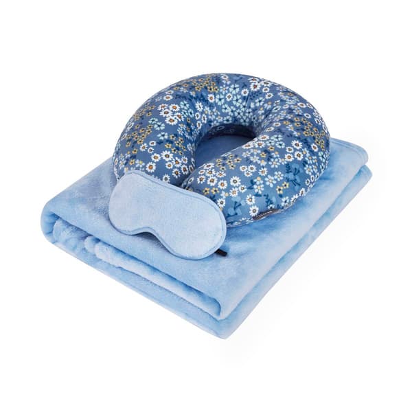 Bon Voyage 3pc. Floral Print Comfort Travel Kit