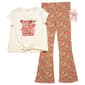 Girls(7-16) BTween(R) Tie Front Flower Tee w/ Flare Leggings - image 1