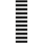 HomeRoots Black & White Stripe Non-Skid Indoor/Outdoor Runner - image 1