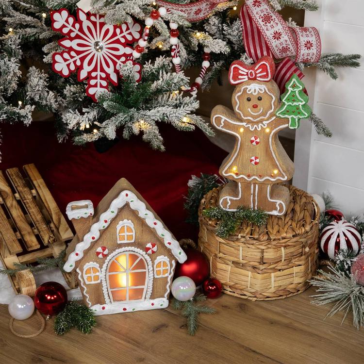 Northlight Seasonal 15.2in. LED Gingerbread Girl Christmas Figure