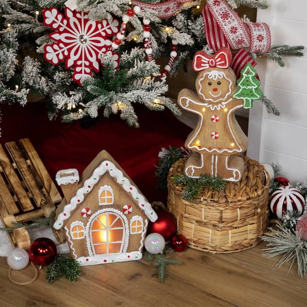 Northlight Seasonal 15.2in. LED Gingerbread Girl Christmas Figure