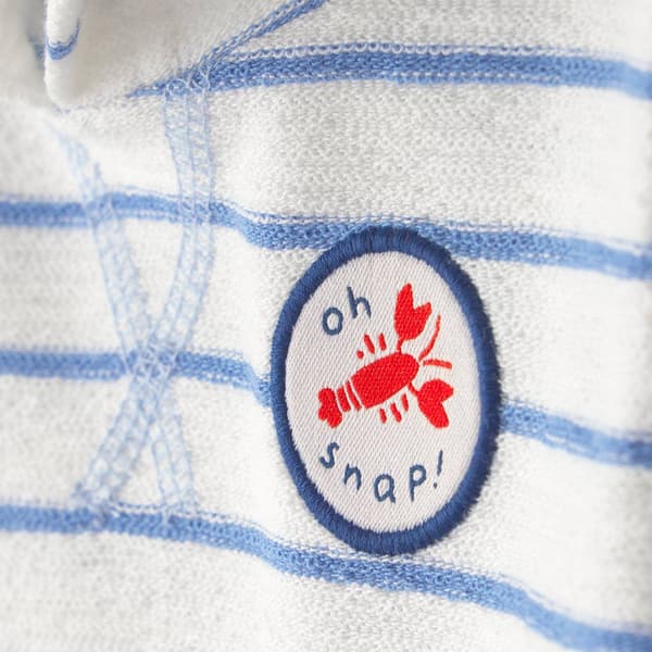 Baby Boy (3-24M) Carter''s® Oh Stripe Snap Lobster Hooded Romper