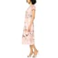 Womens MSK Short Sleeve Belt Waist Floral Midi Dress - image 3