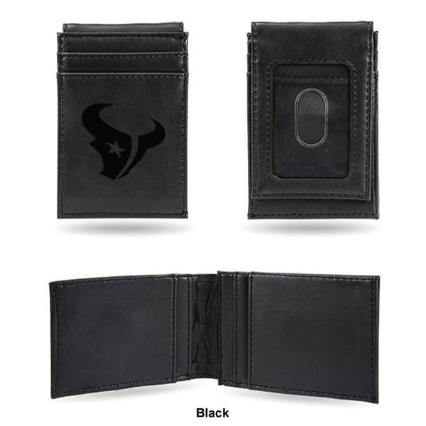 Mens NFL Houston Texans Faux Leather Front Pocket Wallet