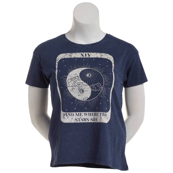 Juniors Attitude Not Included Optic Wash Yin Yang Graphic Tee - image 