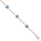 Gold Classics&#40;tm&#41; 14kt. White Gold Blue Enameled 10in. Anklet - image 1