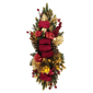 Puleo International Pre-Lit Adorned Gold & Red Banister Swag - image 1