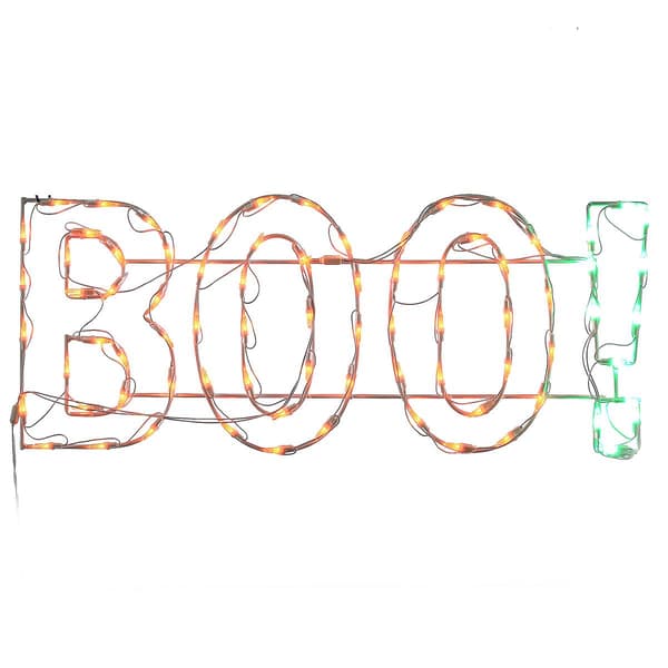 National Tree 36in. Halloween Lighted BOO! Sign - image 