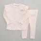 Baby Girl &#40;3-9M&#41; Charlotte & Star Heart/Bow Top & Leggings Set - image 1